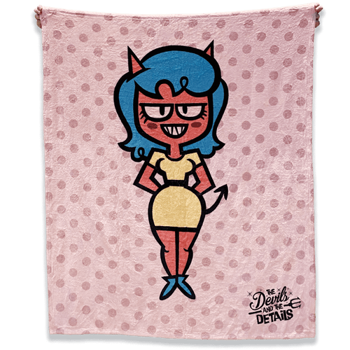 Devil Mom Velveteen Blanket